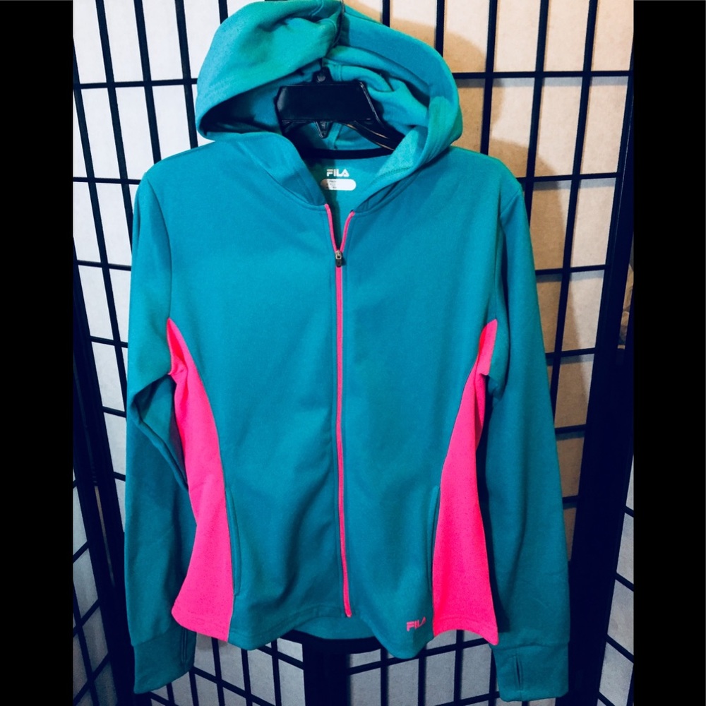 NWOT Fila Full Zip Running Thumb Holes Jacket L